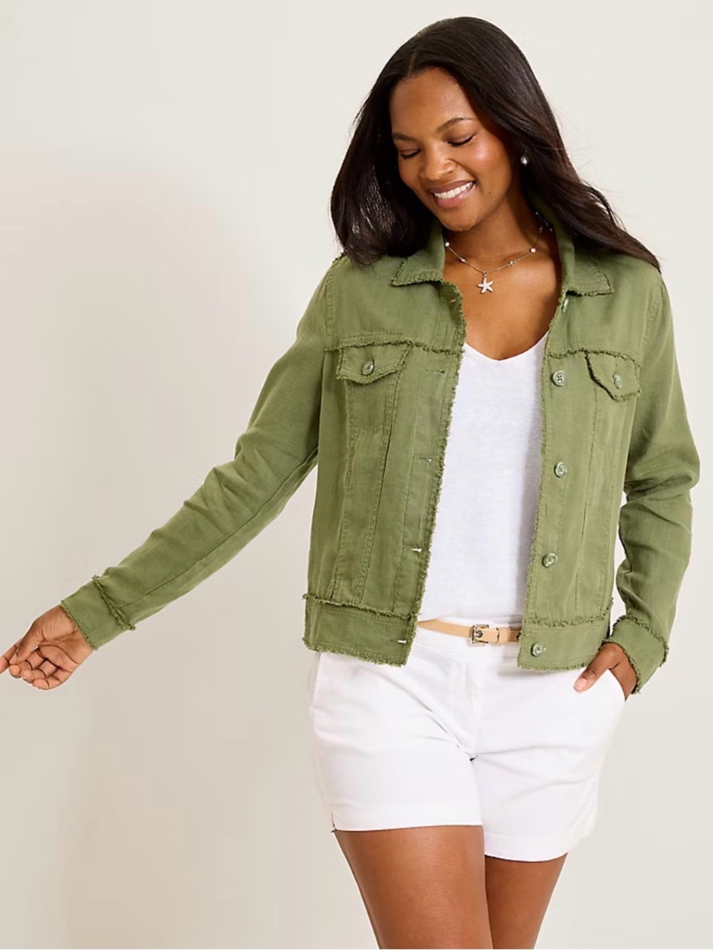 Tommy Bahama Two Palms Raw Edge Linen Jacket XS. Limited tropical camo print. - Picture 6 of 6